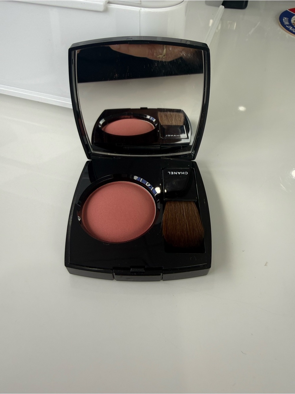 CHANEL Joues Contraste Powder Blush-72 Rose Initial with Brush